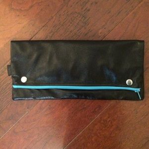 Faux leather clutch